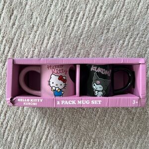 BNWT Hello Kitty Kuromi Pink and Black Mug set